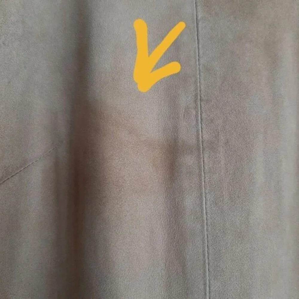 JILL STUART Genuine Suede Leather Mini Sheath Dress Tan Sz 0 Flawed - Picture 6 of 16